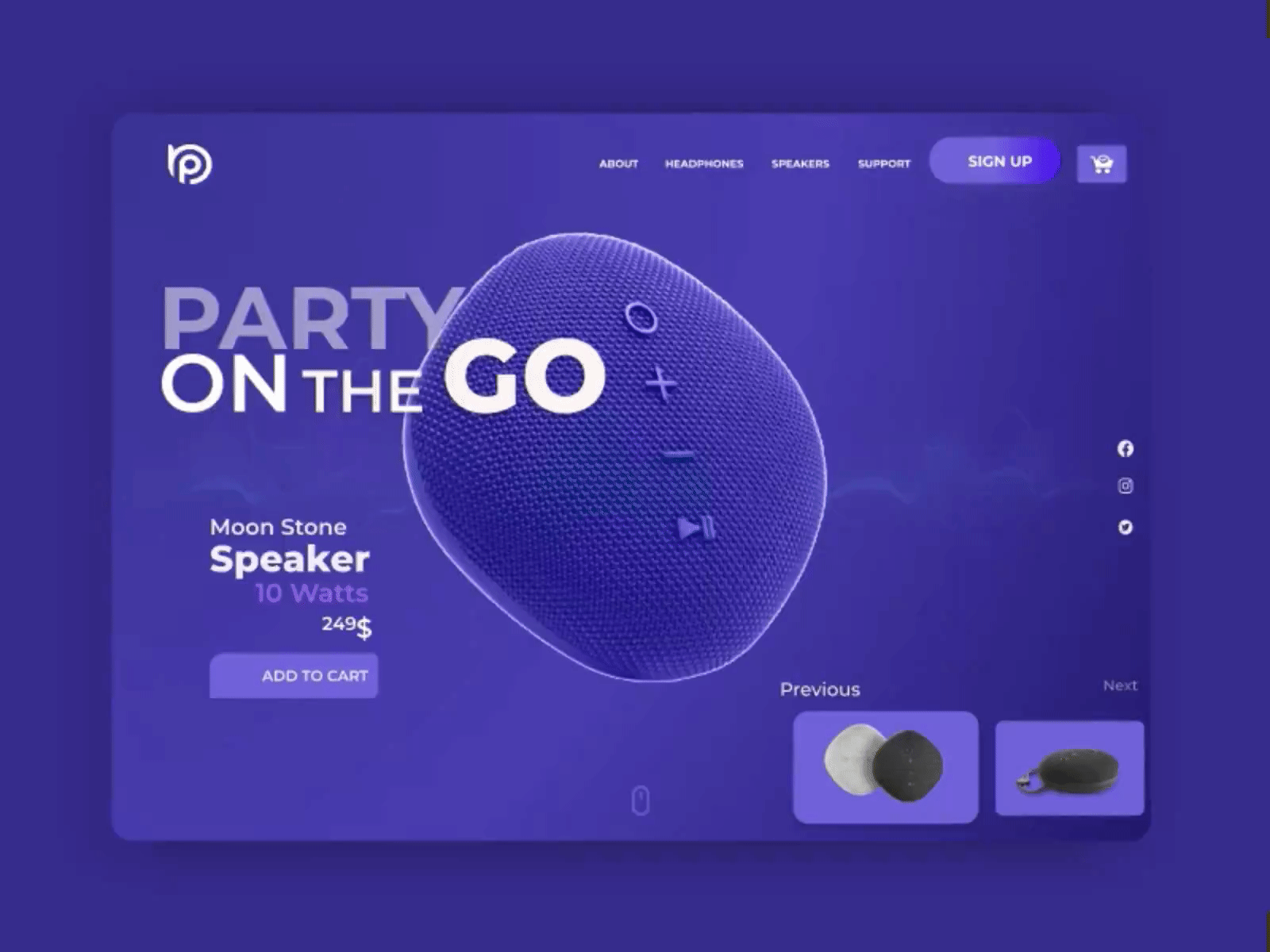 Moon Stone Speaker landing page 2020 aftereffects animation app branding buisness figma interaction design interface motion motion design product design speaker ui ui design user experience ux ux design web web design