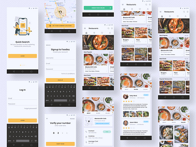 Restaurants App - Android android app android app design app design concept inspiration login screen mobile app mobile app design mobile ui mockup ui ui kit design uidesign userinterface ux