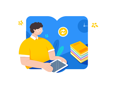 illustration book boy illustration study ui