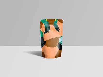 Funky pyjama/underwear Pouch branding design illustration