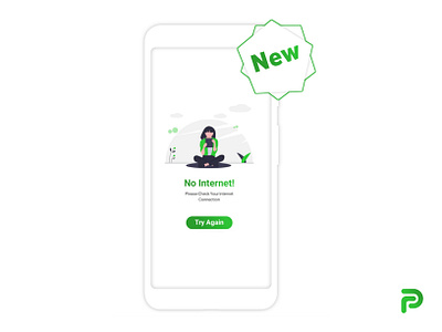 No Internet Screen app logo app logo design design illustration logo no connection no internet simple clean minimal app logo ui