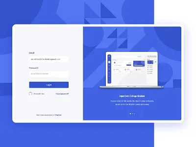 Login Screen Challenge app blu challenge concept flat login mockup screen ui web