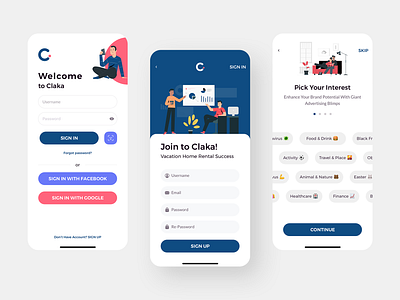 Claka Form 02 app claka design ios kit minimal mobile sketch template ui