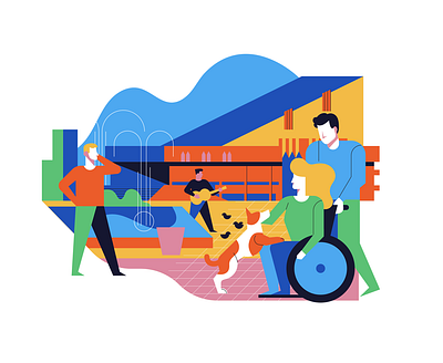 City branding character character design design flat illustration minimal vector web website
