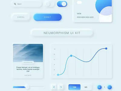 Freebie UI Kit blue dashboard freebie interface minimal mobile app mobile banking neumorphism sketch ui elements ui kit ux