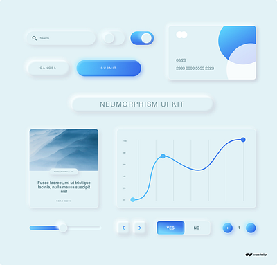 Freebie UI Kit blue dashboard freebie interface minimal mobile app mobile banking neumorphism sketch ui elements ui kit ux