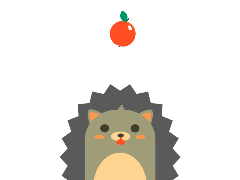 Funny hedgehog after affects animation characters cute cute animal