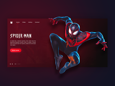 Marvel - Spider Man Daily UI branding dark ui design graphic design home page design landing page logo marvel movie movie home page superheroes vector web page