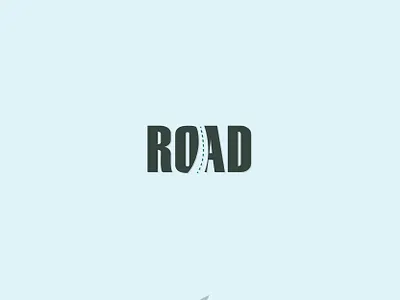 Road design flat icon illustration illustrator logo minimal type typography vector