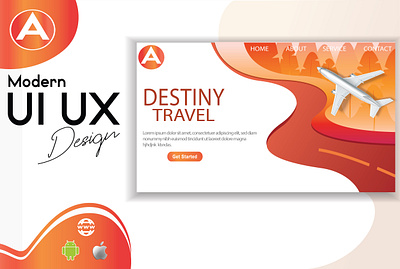 UI/UX Design For a Travel Agency branding design illustration illustrator logo typography ui ux vector web