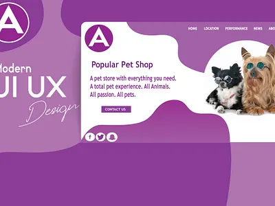 UI/UX Design For a Pet shop animation branding design illustration illustrator logo typography ui ux vector web