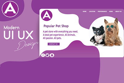 UI/UX Design For a Pet shop animation branding design illustration illustrator logo typography ui ux vector web