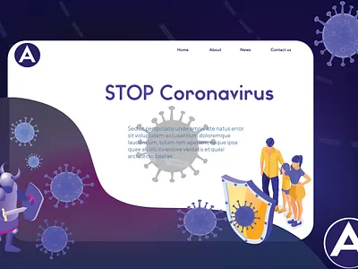 UI/UX Design For stop coronavirus. branding design illustration illustrator logo typography ui ux vector web