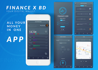 FINANCE X BD DIGITAL WALLET APP design ui uiux uiuxdesign ux