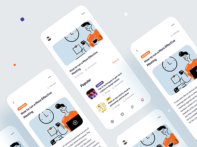 Blog App Concept app article blog blog design blog post blogapp concept design ios magazine minimal modern news simple trending ui ux