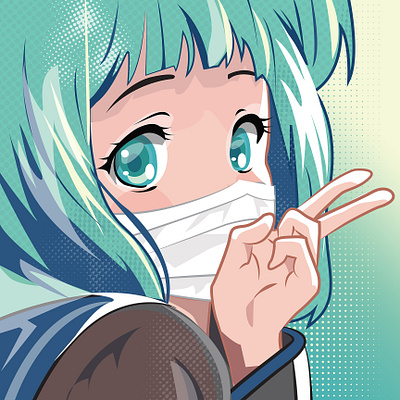 Anti-Social girl vector virus