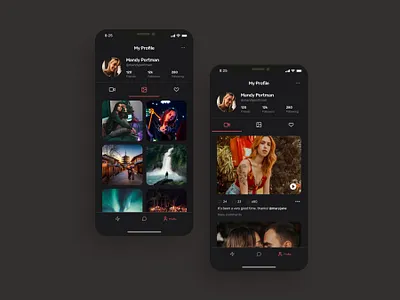 Dark mode social app UI design adobe xd dark mode dark ui figma messaging app mobile mobile app mobile app ui design sketchapp social app social media ui ui kit ui ux design 应用 应用界面 设计