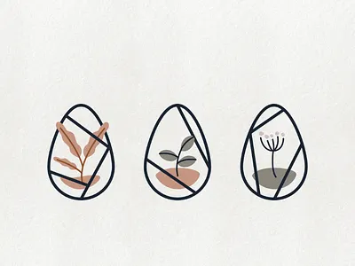 Easter florarium easter eggs floral florariums flowers geometric illustration minimalist modern nordic scandinavian simple