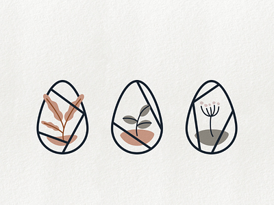 Easter florarium easter eggs floral florariums flowers geometric illustration minimalist modern nordic scandinavian simple