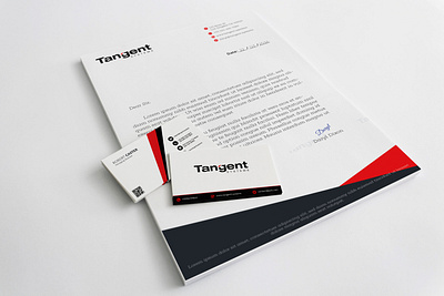 Tangent Systems - Business Card & Letterhead branding design illustration logo minimal typography