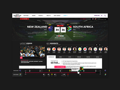 Dribbble RWC MC 03 2019 trend branding design match centre rugby rugby world cup rwc rwc 2019 sport sport design sports sports branding ui ui design ux design