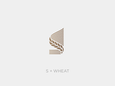 "Saikhan" Flour Mill Logo branding design dribbble flat flour logo mill minimal monogram s simple vector wheat