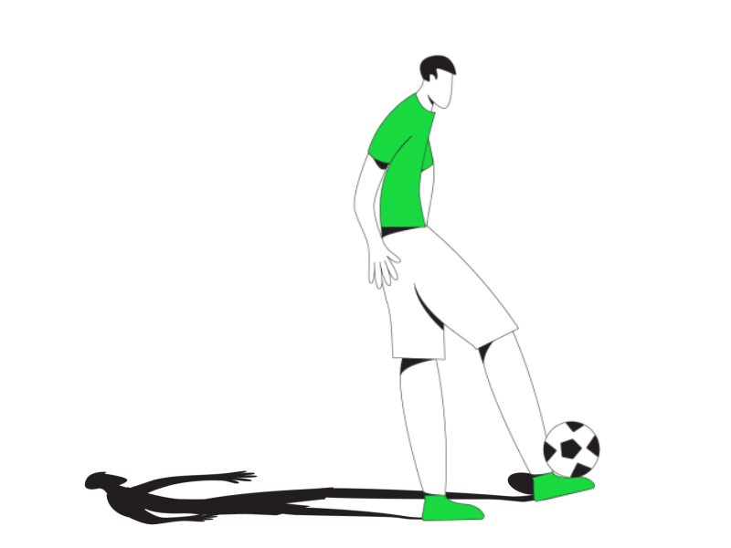 Hope ... animation design flat football hope illustration inside out minimal soccer soccer player vector