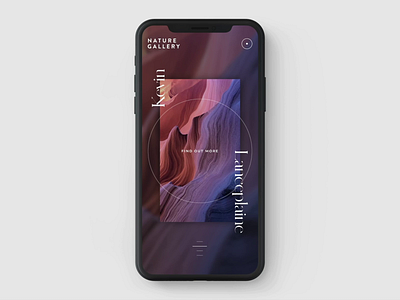 Nature Gallery mobile interaction concept aftereffects animation interaction design liquid animation mobile design mobile ui nature photography web animation website