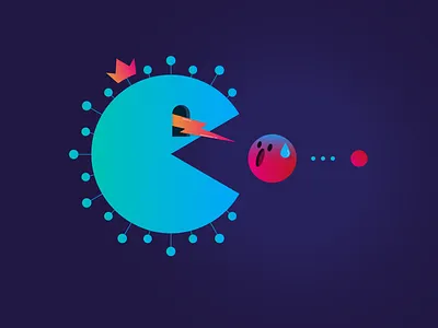Coronavirus adobeillustration art borabula character coronavirus funart illustration logo pacman vector vectorart