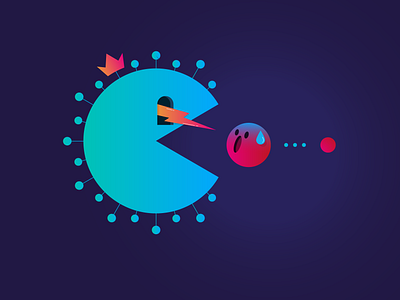 Coronavirus adobeillustration art borabula character coronavirus funart illustration logo pacman vector vectorart