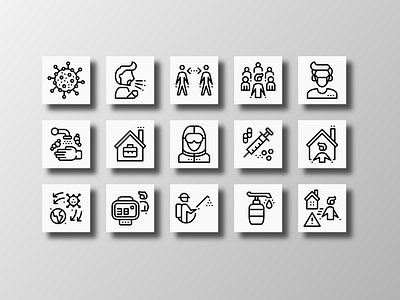Corona Outbreak (Outline) adobe corona coronavirus covid 19 covid 19 covid19 creative design designer doodle graphic healthcare icon icon set illustration medical outline supplies vector virus