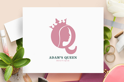 Adam's Queen - Logo & Icon Design boutique logo design branding branding and identity branding concept branding design chic logo design fashion logo design minimal logo design minimalist logo modern logo royal logo royal logo design unique logo design