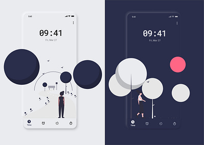 Daily UI Challenge | Time app app design flat illustration illustrator minimal ui ux web website