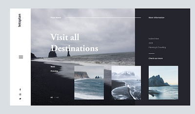 Ocean_LetsPlan design illustration illustrator ui web website