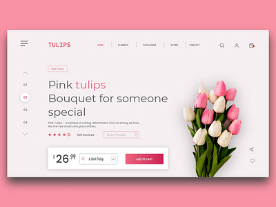 Website UI UX Design For Tulips Shopping website branding design graphics illustration illustration digital illustrations illustrator logo mobile mobile app design mockup mockups ui uiux webdesign website