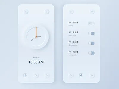 Mobile Clock app design application clean clock color ui ui design