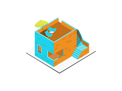 Isometric Design - Mini Builidng Illustration adobe illustrator art building design design drawing graphic design illustration isometric design