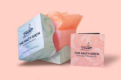 The Salty Siren box mockup custom box design custom boxes graphicdesign package package design wave wave logo