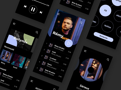 Confinement ui player fun apps design music player ui webdesign