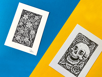 Originals drawing floral floral art hand drawn illustration art skull