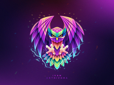 Owl Myth animal bird brand branding colorfull design designs fly flying games hunter hunting illustration logo modern myth owl predator vector vibrant