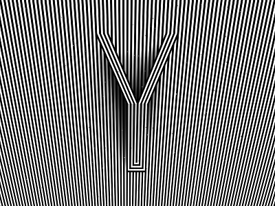 Letter Y, 36daysoftype 2020 36days 36daysoftype 36daysoftype y 36daysoftype07 abstract geometry black white geometric abstraction geometrical type graphic design hypnotic kinetic typography letter y op art opart optical illusion striped lines trippy visual effect