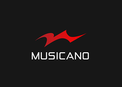 Musicano Logo adveristing branding desiger design graphic logo m letter logo music vector