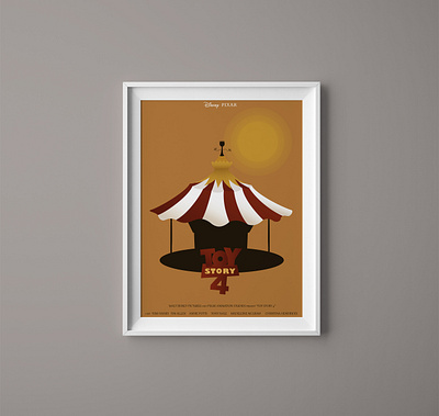 Toy Story 4 poster carrousel disney forky illustration mockup pixar poster toystory