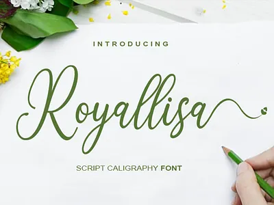 Royallisa brand branding caligraphy font cute design font illustration modern font professional quote script shirt swash typography typeface typogaphy vector vintage wedding invitation