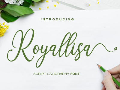 Royallisa brand branding caligraphy font cute design font illustration modern font professional quote script shirt swash typography typeface typogaphy vector vintage wedding invitation