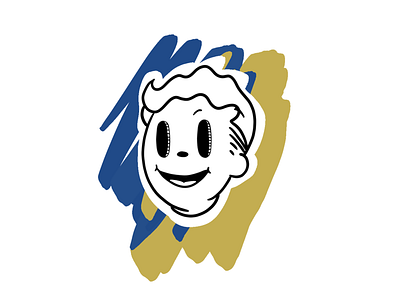 Fallout Vault Boy 1920s black and white cartoon drawing fallout fleischer illustration pip boy rubber hose vault boy