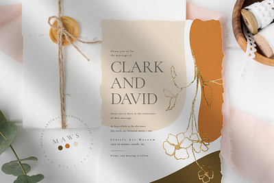 Modern Abstract Wedding Suite anniversary background bride classy diy elegant feminine groom invitation invitations invite minimal minimalist modern paper simple texture trendy wedding card wedding invitation