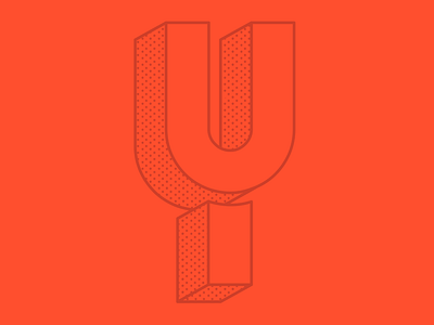 Y - 36 Days of Type 36 days of type alphabet font halftone lettering red y