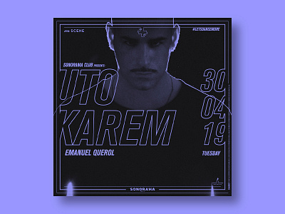 Uto Karem flyer advertising campaign club colombia design electronic music medellin music party rave